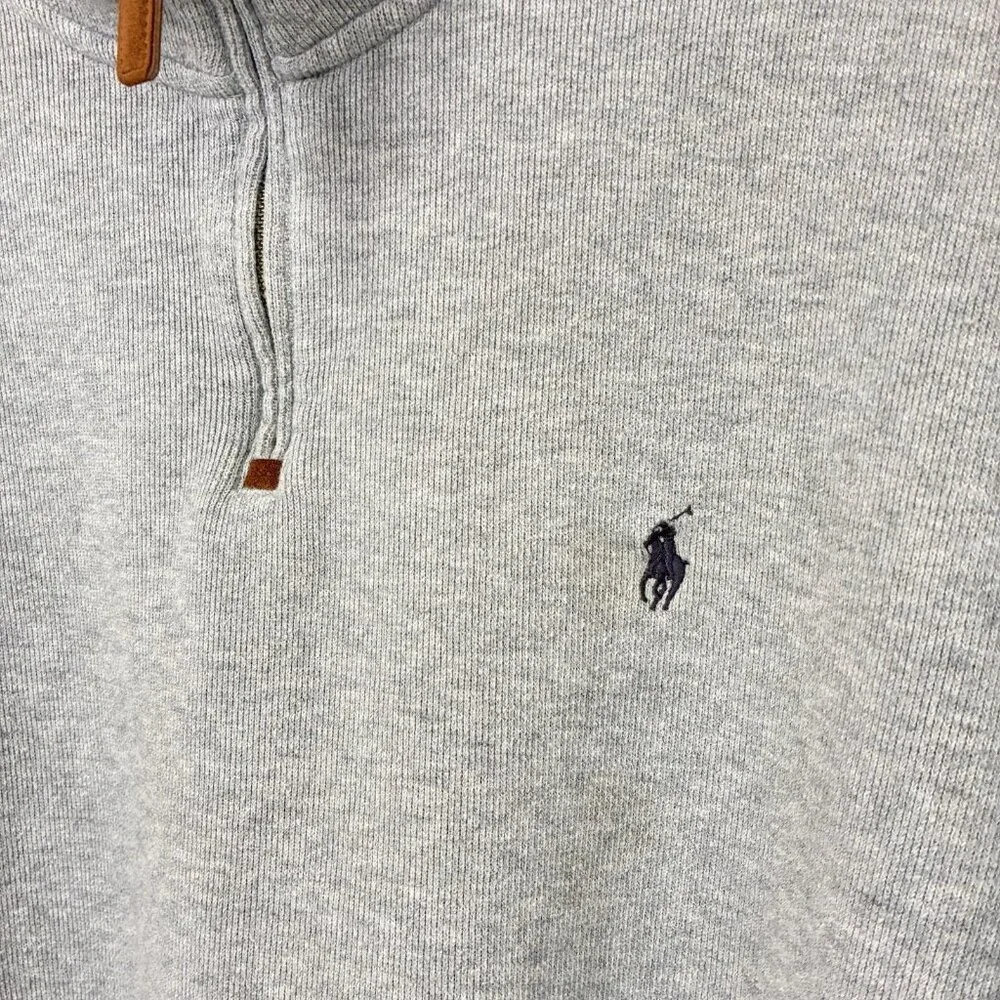 Polo Ralph Lauren Estate Rib Mens XXL‎ 1/4 Quarter Zip Pullover Sweater Cotton